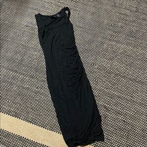 Cynthia Rowley Black Textured Maxi Dress
